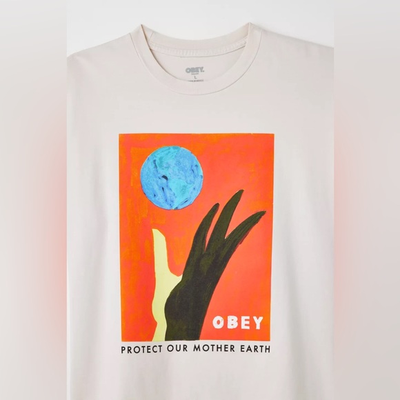 OBEY Protect Our Mother Earth Tee Size M New without tags - Picture 3 of 3